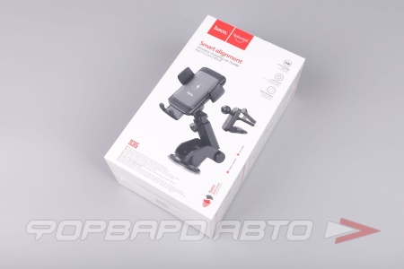 Купить Держатель телефона, беспроводная зарядка (с датчиком приближения), черный HOCO S35