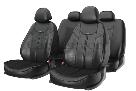 Купить Чехлы на сиденья, универсальные (9предм.5подгол.) с поролоном, экокожа "MUSTANG" CARFASHION 10028
