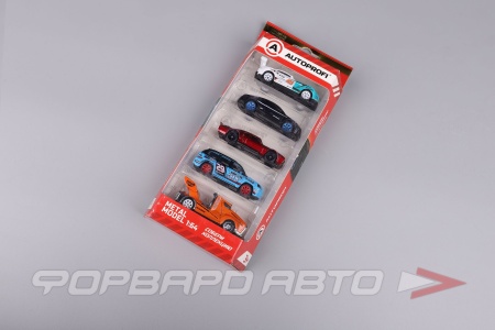 Купить Набор коллекционных машинок 1:64, 5 штук (RCN-002 TF/WH, SUP-001 BK, MUS-001 RD, 4X4-001 BL, TRU-005 OR) AUTOPROFI SET-0506
