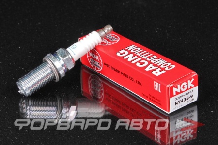 Купить Свеча зажигания Racing Competition MMC EVO 9/ EJ25/ VAG GEN3 TFSI 2.0-4.0/ KIA Stinger 3.3/ NISSAN TB48, 14mm*26,5mm (Ir - Pt) к.ч 9 NGK R7438-9