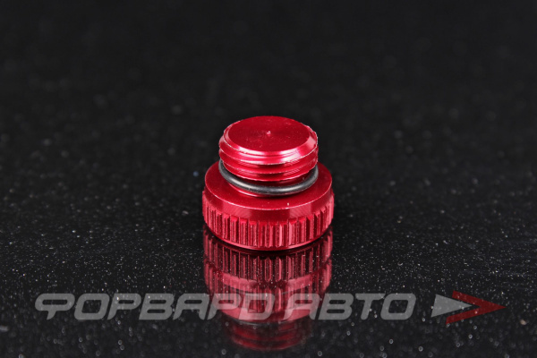 Заглушка М12*1,25мм гайки колесной, красная, OD-16mm, H - 6mm, Aluminum Cap RED TPI BALCP1344RD-20