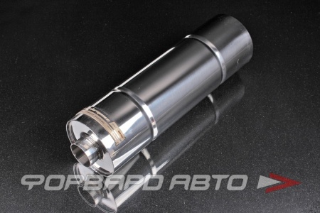 Купить Глушитель Вход = 51 мм Выход = 51 мм Длина = 400 мм, нержавеющая сталь MPE 120x400x51