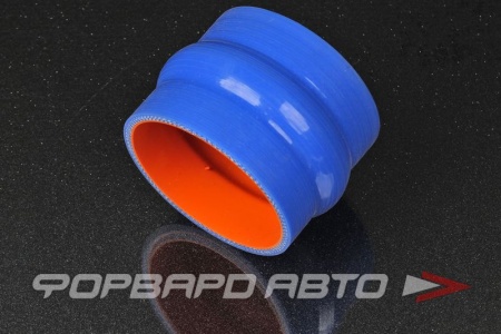 Купить Патрубок силиконовый 89 мм, L=76 мм, демпферный, синий MELCO B 89-76