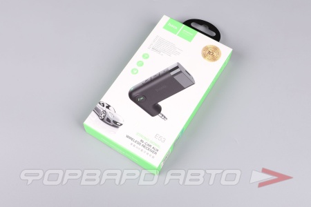 Купить Ресивер-AUX проигрыватель Bluetooth V5.0 (AUX 3.5-3.5) с микрофоном, черный HOCO E53