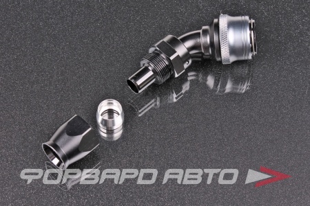 Купить Фитинг AN10 45°, под шланг тефлоновый PTFE, быстросъемный (quick release) "мама" (female) AB88 