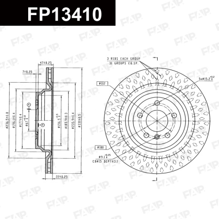 Купить Диск тормозной FAP FP13410