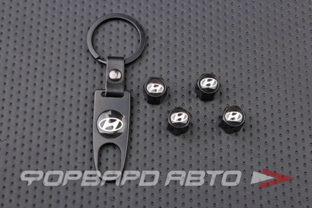 Купить Колпачок вентиля колеса HYUNDAI брелоком, черный MELCO RS-08372