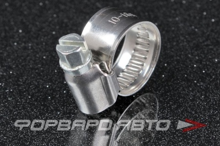 Купить Хомут червячный 10-16мм, нержавеющ.сталь <> 