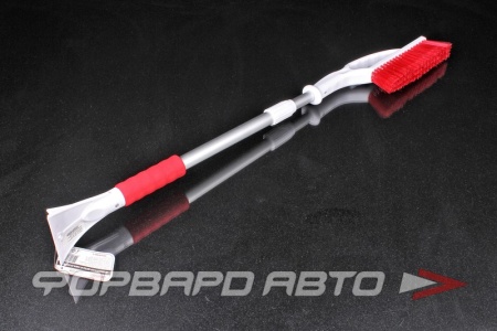 Купить Щётка-смётка со скребком (90-120 см)  телескопической ручкой, с распушенной щетиной SKYWAY S07801015