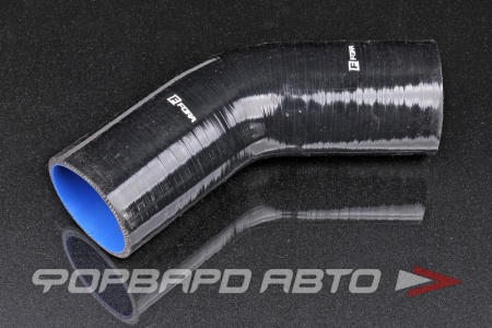 Купить Патрубок силиконовый 80 мм, 45°, L=150*150 мм, 4 слоя армировки, чёрный FORA ASHU03-45-80