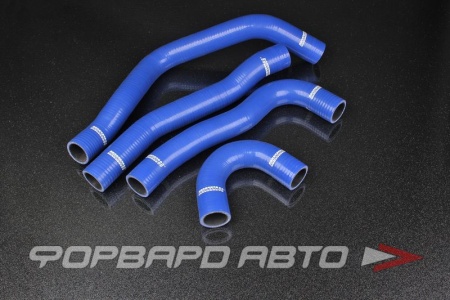 Купить Патрубки радиатора силиконовые MMC Lancer EVO X CZ4A 4B11 синие (4 штук) AUTOBAHN88 