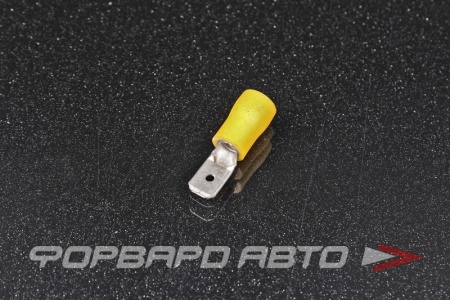 Купить Разъем плоский изолированный ( папа ) 6,0*7*0,8 КВТ РПИ-П 6,0-7-0,8