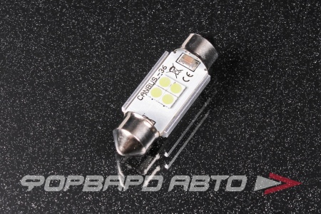 Купить Лампа светодиодная 12V C5W (салонная 36мм) (белый) SARITI SJ-3635-4SMD