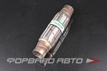 Купить Гофра глушителя 45*200*260/3 + фланец (Innerbraid) трехслойная EuroEx 45x200x260/3