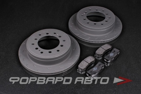 Купить Комплект колодки + диски TOYOTA LC150 PRADO/LEXUS GX460, задняя ось, тормозные диски HAWK + тормозные колодки HAWK LTS HAWK HKS5046.477Y