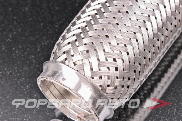 Гофра глушителя 45*230 (Interlock) трехслойная (AISI 304) TIXONA P45230