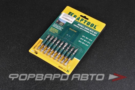 Купить Набор бит 2-х сторонние 9 предметов (пластик. держателе) KRAFTOOL 26060-H10