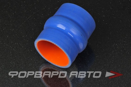 Купить Патрубок силиконовый 57 мм, демпферный, L=76 мм, синий MELCO B 57-76