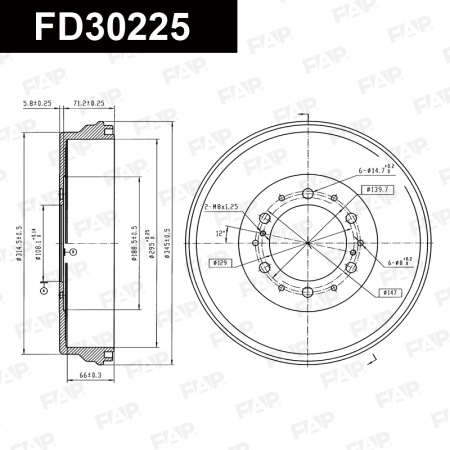 Купить Диск тормозной FAP FD30225