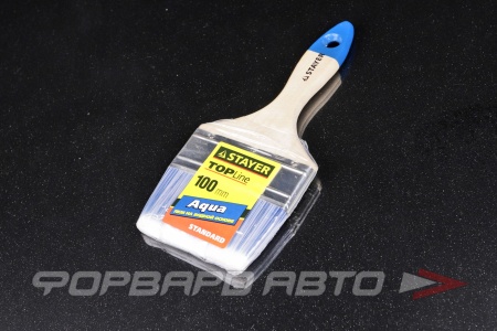 Купить Кисть плоская Aqua-Standard искусст. щетина, дерев. ручка 100мм STAYER 01032-100