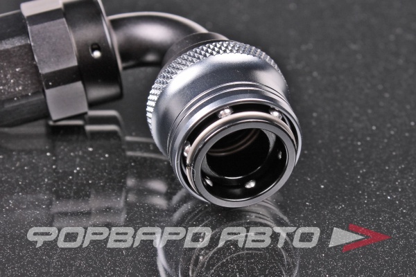 Фитинг AN8 90°, под шланг тефлоновый PTFE, быстросъемный (quick release) "мама" (female) AB88 