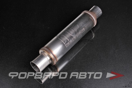 Купить Резонатор универсальный вход/выход = 63 мм, D корпуса = 102 мм, длина = 355 мм нержавеющая сталь MAGNAFLOW 10416