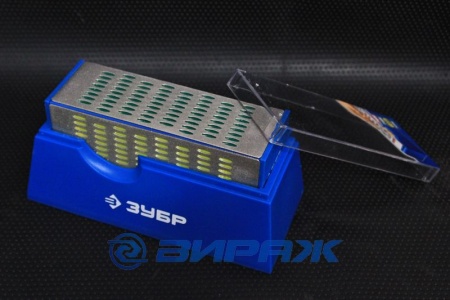 Купить Брусок с алмазным напылением четырехсторонний, на подставке, Р 200/300/400/600, 150х50мм ЗУБР 