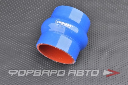 Купить Патрубок силиконовый 63 мм, демпферный, синий VIBRANT 2732