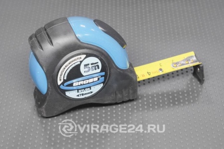 Купить Рулетка 5м*19мм. "Schlagfest" магнит/ обрезин. зацеп (2-х сторон. шкала) нейлон. покрыт. GROSS 31112