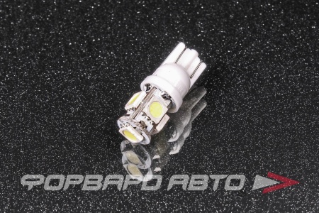 Купить Лампа светодиодная 12V T10 W5W белый МАЯК 12T10-W/5SMD/5050