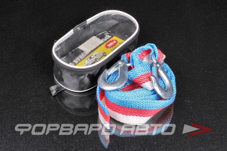 Купить Трос буксировочный 5т, 5м (стропа + 2 крюка), сумка ALMEGA 