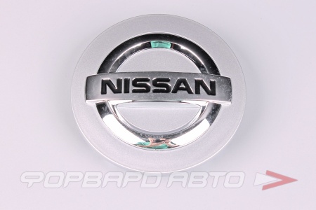 Купить Колпачок ступицы для литых дисков Nissan, D77/85мм, Grey+3D хром лого <> NS-09