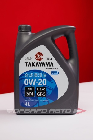 Купить Масло моторное 0W20 4л, SN GF-5 пластик (с) TAKAYAMA 605554