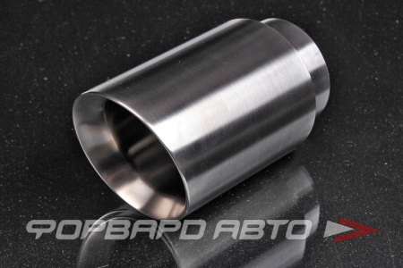 Купить Насадка глушителя Вход = 63 мм Выход = 80 мм (нержавеющая сталь), скошенная MPE 