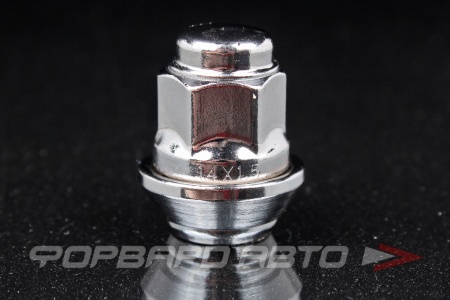 Купить Гайка колеса 14*1,5*33 конус вращающийся с выступом для FORD, закрытая, ключ на 19, сталь, хром ВЕКТОР 341148 Cr