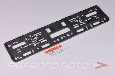 Купить Накладка под номер пластиковая безрамочная ЧЁРНАЯ (526 х 118 х 10 мм) ARS R33-1.1