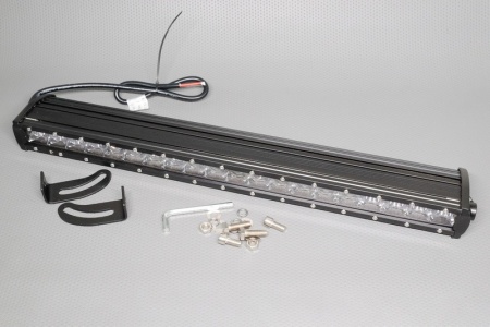 Купить Фара светодиодная 100W (5W*20), 9-32V, 6500K, 8000Lm, Размер: Lфара=520, Lкрепёж=595, H=40, h=80, Комбинированный свет FHE-technology HT-20D 100W 5D combo (ETI)