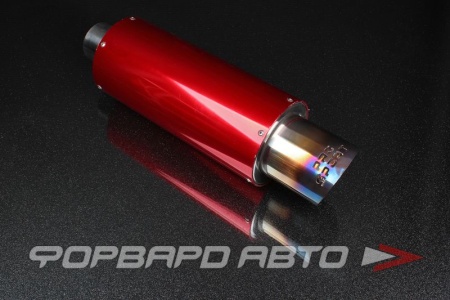 Купить Глушитель Вход = 61 мм Выход = 87 мм Длина = 460 мм "RED FLAME" PROSPORT RS-06088