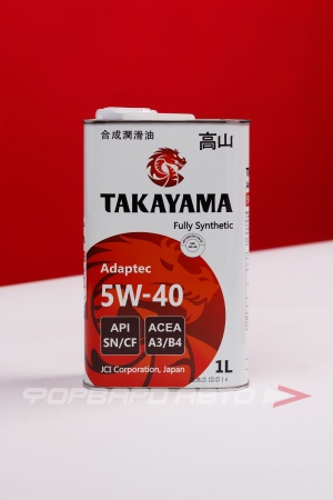 Купить Масло моторное 5W40 1л, ADAPTEC SN/CF A3/B4 металл (с) TAKAYAMA 605586