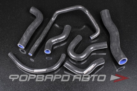 Купить Патрубки всей системы охлаждения силиконовые Nissan Silvia S14 S15 SR20DET черные (7 штук, без патрубков на радиатор) AUTOBAHN88 